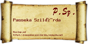 Passeka Szilárda névjegykártya